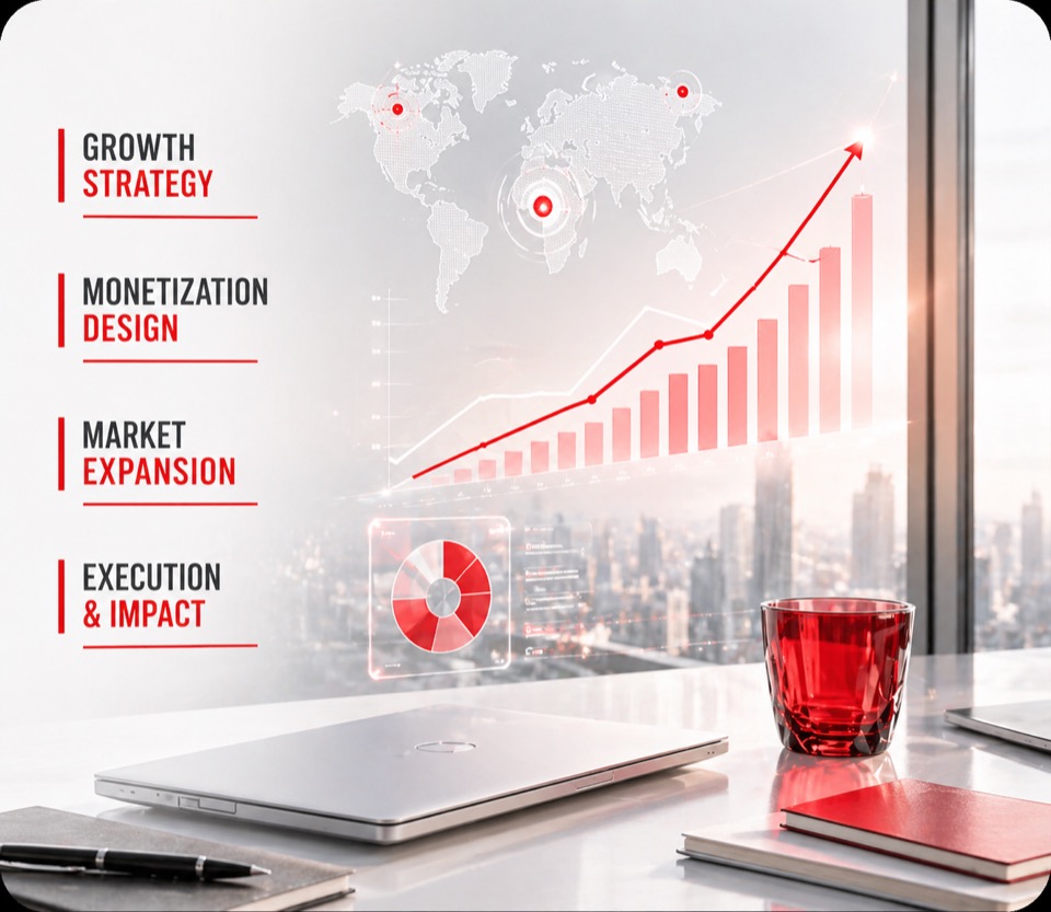 Growth strategy dashboard visual