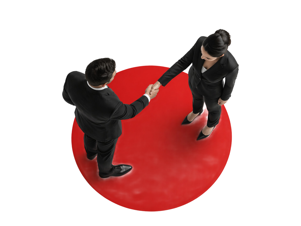 Partnership handshake illustration